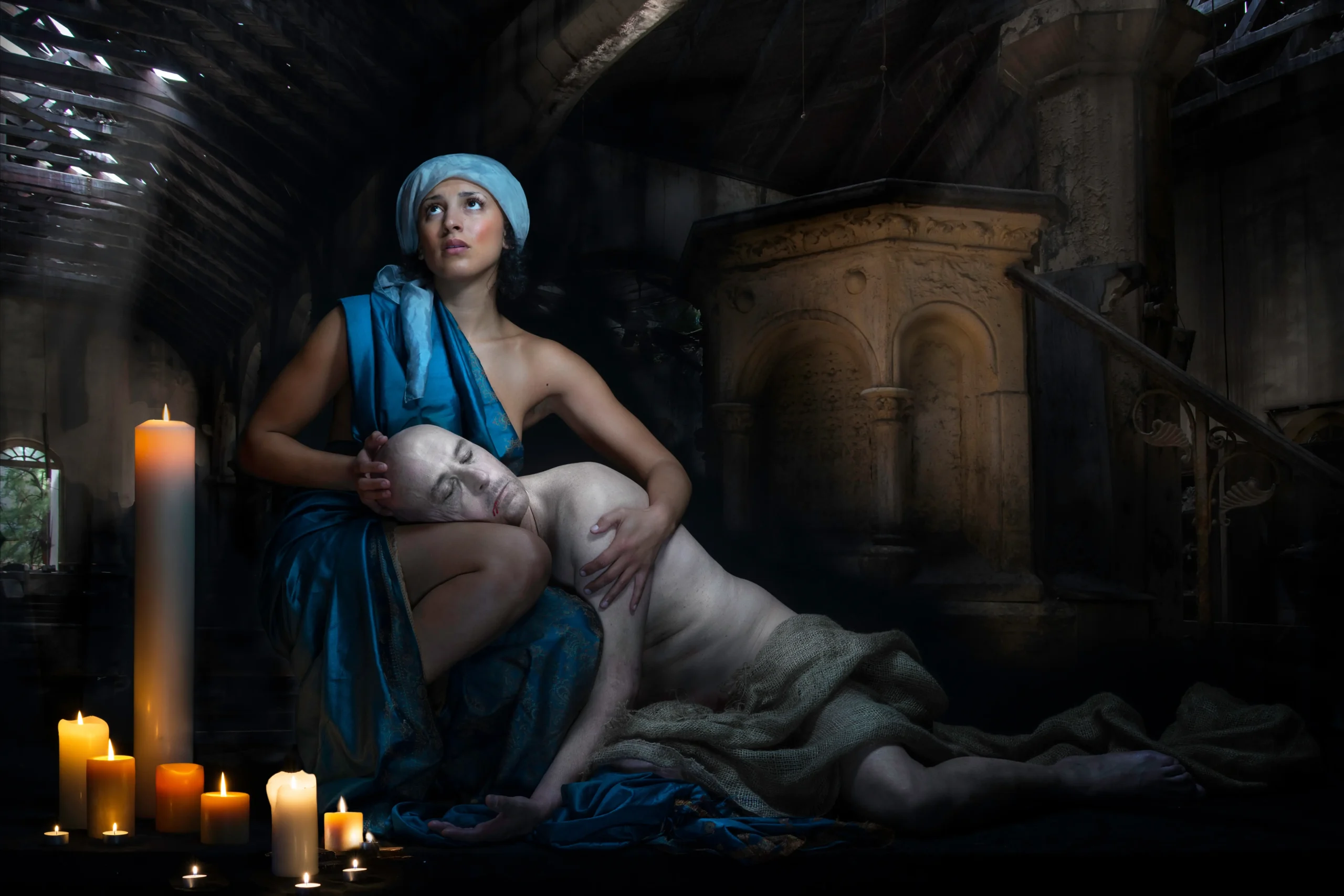 Pieta, internationally awarded creative art photo by Derek Galon FRPS.