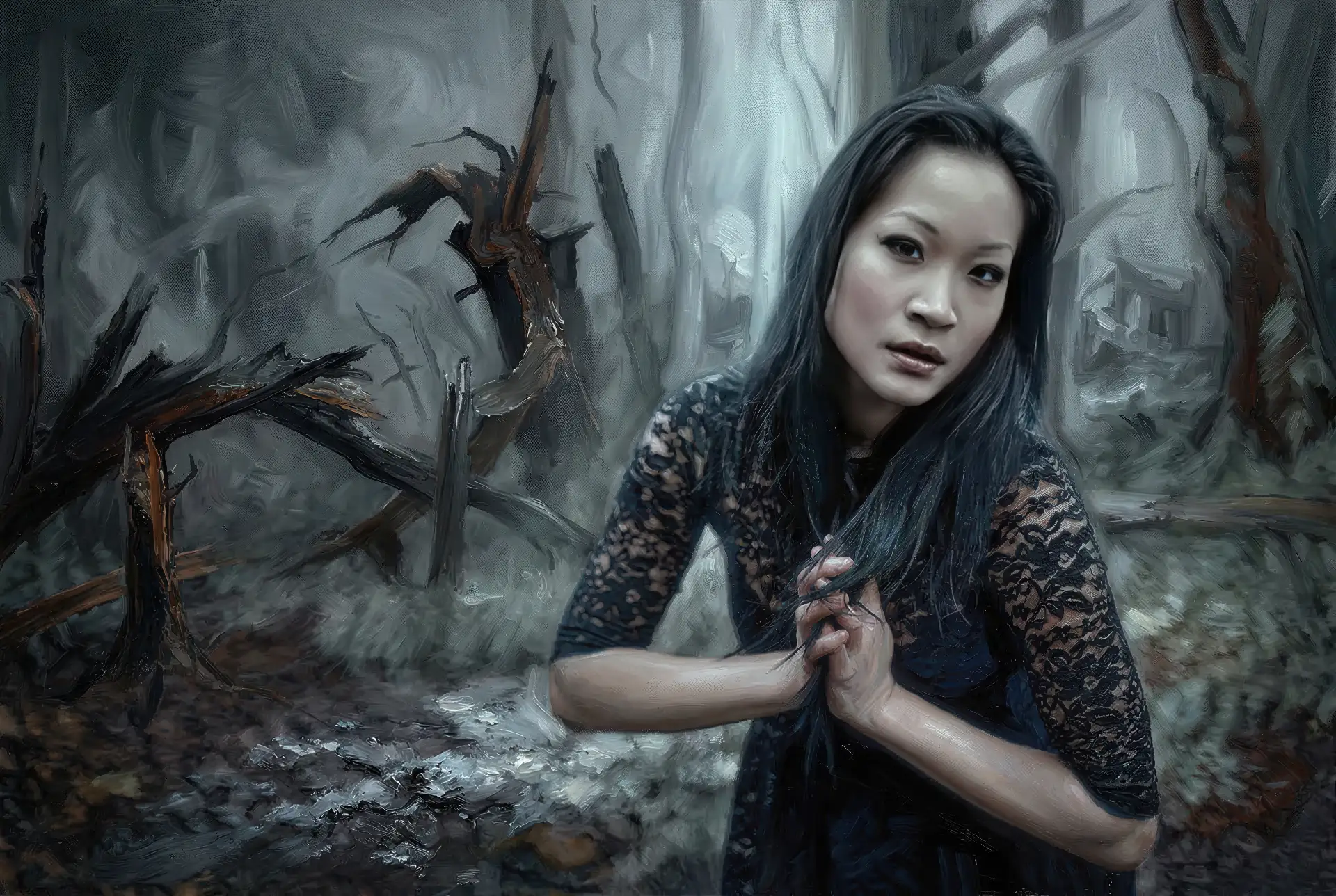 old photo remastered in extended reality. Derek Galon, Dominica.